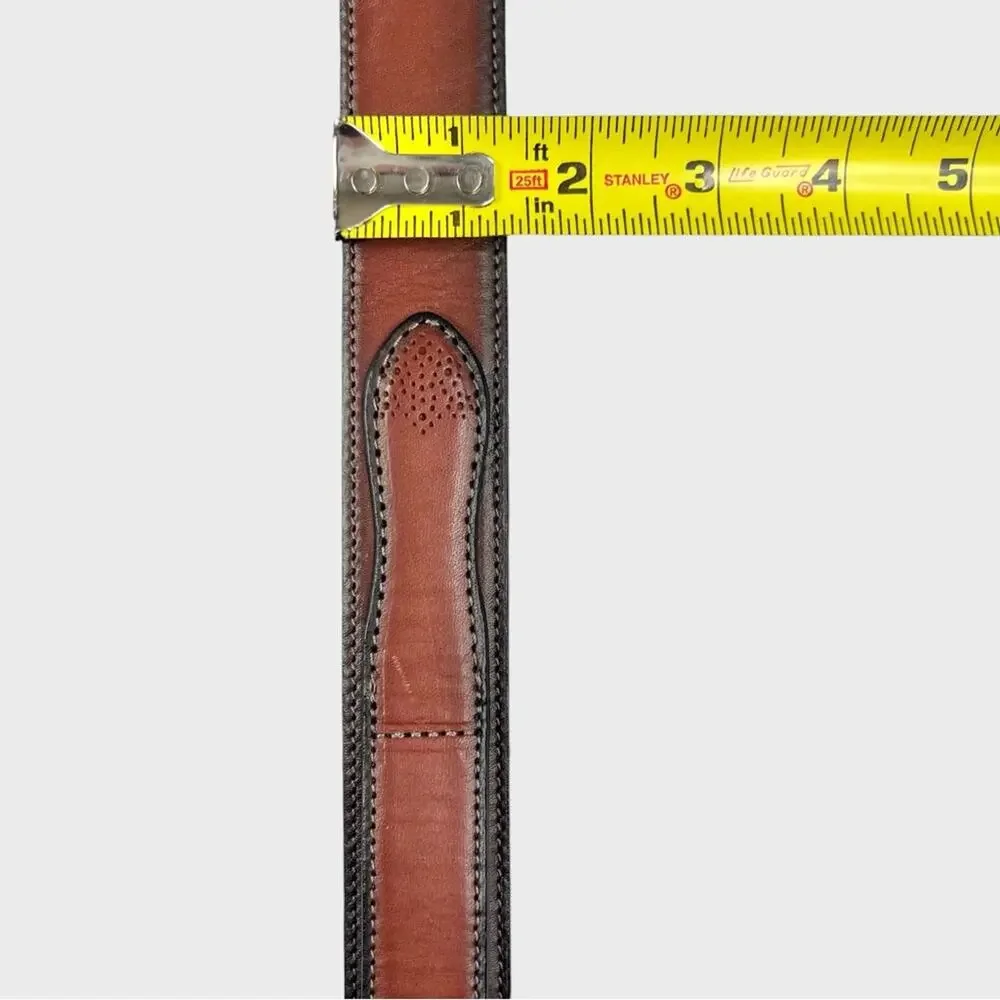Cabela's Ranger Belt Size 34 Brown Leather Double Loop Outfitter Series Gorpcore